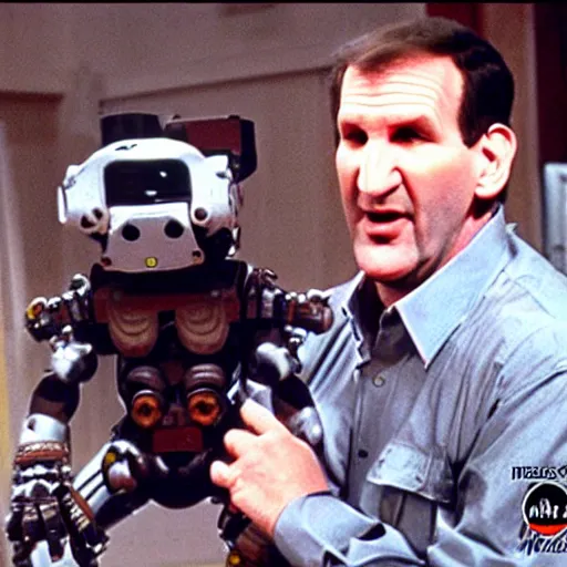 Prompt: al bundy in a mech suit