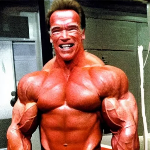 Image similar to photo of arnold schwarzenegger as a carrot!!!!