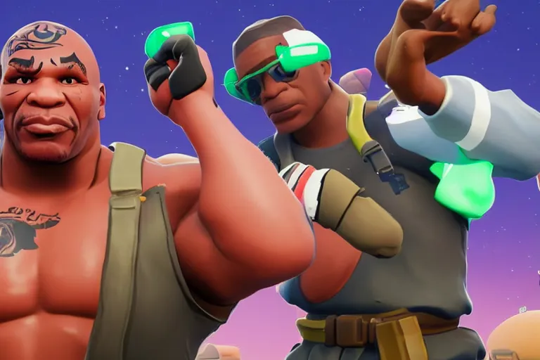 Image similar to mike tyson in fortnite