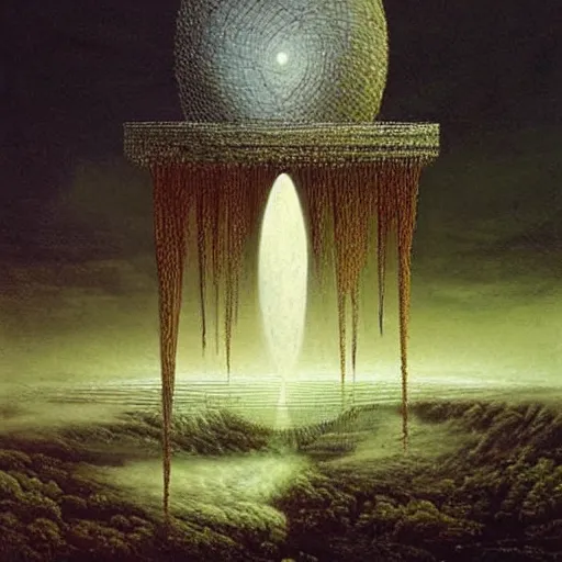 Image similar to swirling futuresynth by jakub rozalski, by paul laffoley. a beautiful drawing of a castle in the clouds.