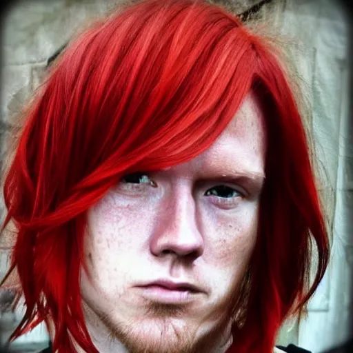Prompt: red haired shanks