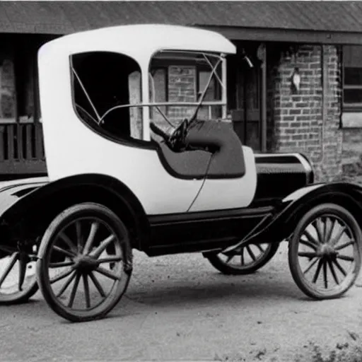 Image similar to a Tesla car in 1920