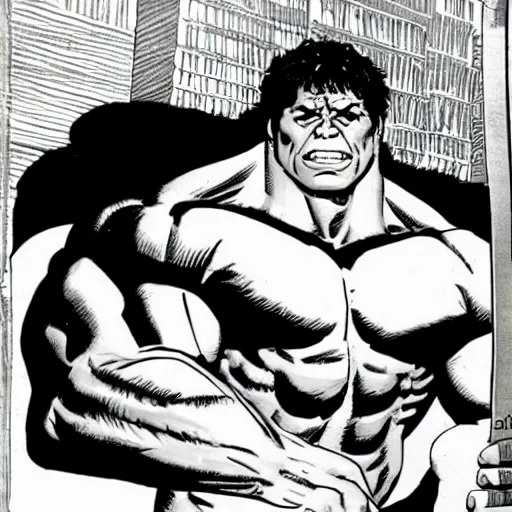 Image similar to the incredible hulk studying for the bar exam frank miller