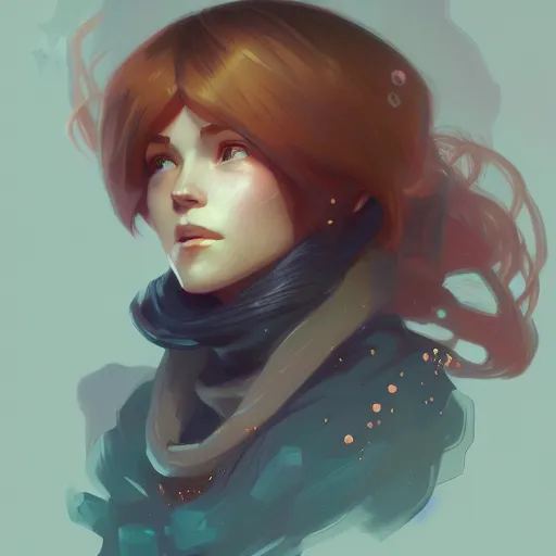 Image similar to Portrait of Madeline from celeste, highly detailed, digital painting, artstation, concept art, sharp focus, illustration, art by greg rutkowski and alphonse mucha