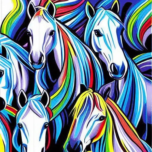 Image similar to horses color by numbers