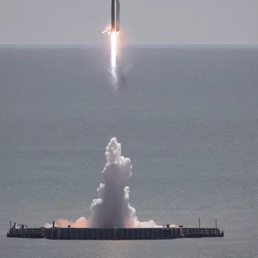 Prompt: spacex launching jesus christ cross