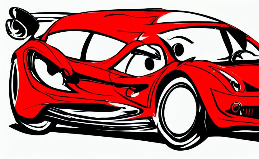 Image similar to Red Hot European Style Sports Car, Cartoon, Caricature, Vector Illustration Pro Vector, 8k