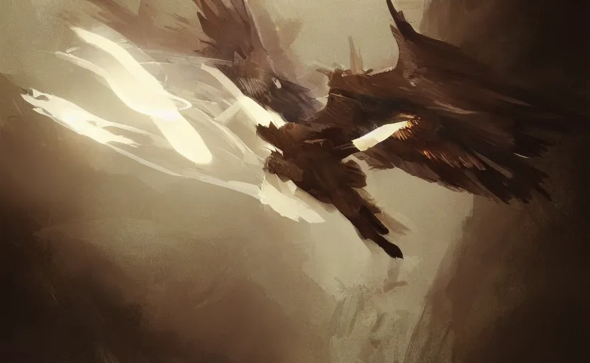 Image similar to Extended wings, elegant, volumetric lighting, digital painting, highly detailed, artstation, sharp focus, illustration, concept art, ruan jia, steve mccurry