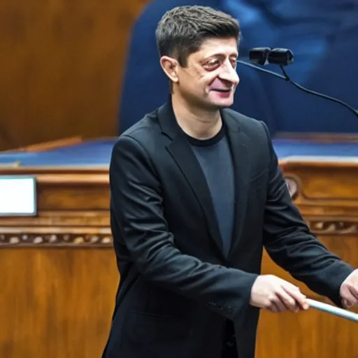 Image similar to photo of zelensky as a grim reaper