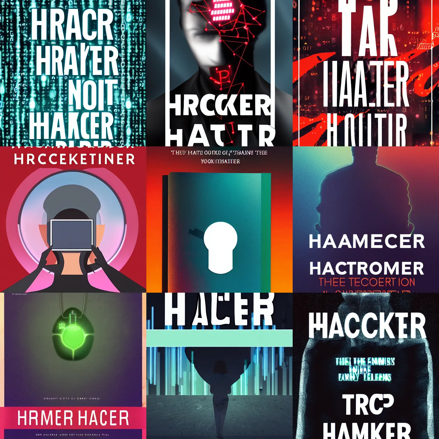 Image similar to prompt hacker, book cover