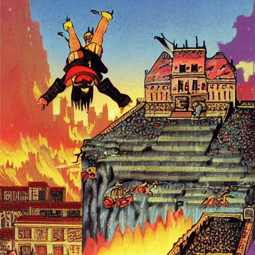 Image similar to the fall of the bastille for the super nintendo entertainment system