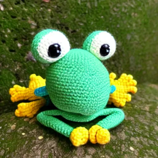 Image similar to cute frog Amigurumi