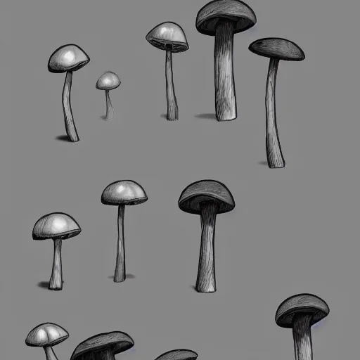 Image similar to grayscale void mushroom creature, pokemon, hayao miyazaki, digital illustration