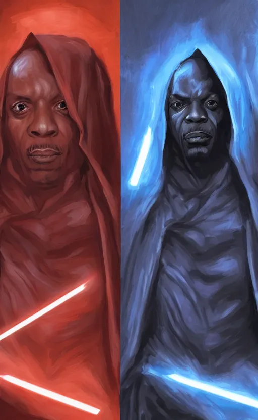 Image similar to comic style portrait shot of dave chapelle as emperor palpatine in the star wars, elegant, highly detailed, digital painting, artstation, concept art, illustration,