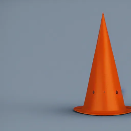 Image similar to orange tabby cat wearing a dunce cap, cgi pixar