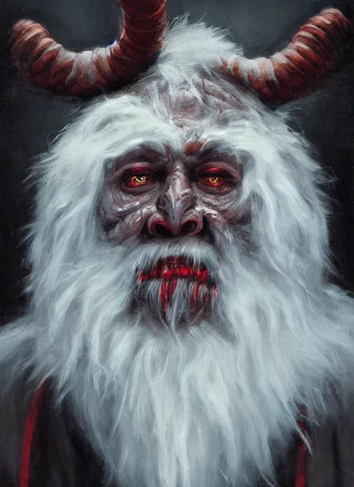 Prompt: krampus portrait by jeremy lipkin