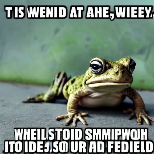 Prompt: it is Wednesday my dudes, meme, toad