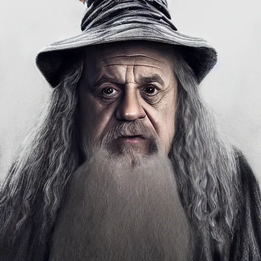 Prompt: ultra realistic illustration, danny devito as gandalf the white from lord of the rings movie, full body, high quality, highly detailrd, wide angle, illustration, digital art, full color