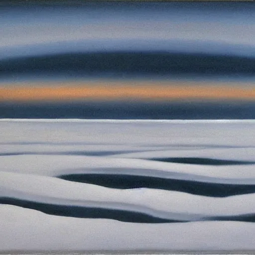 Image similar to the abstract painting'arctic void ', by caspar david friedrich!!!, by rothko!!!