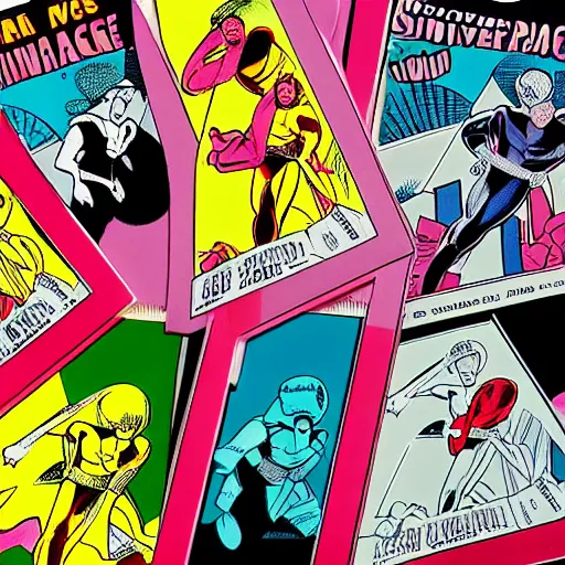 Prompt: silver age comics color palette