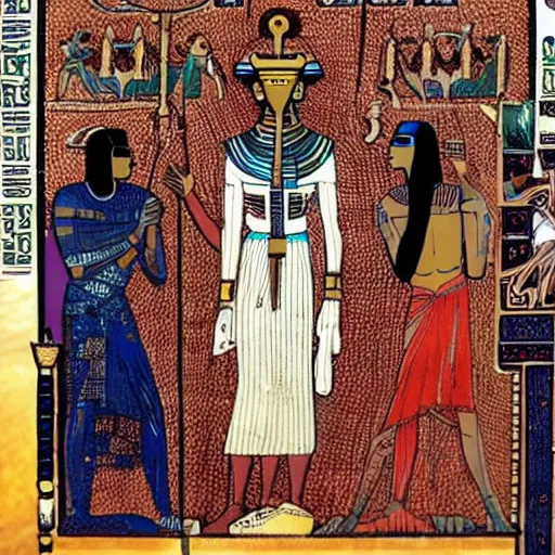 Image similar to the god osiris on sirius b addressing his followers