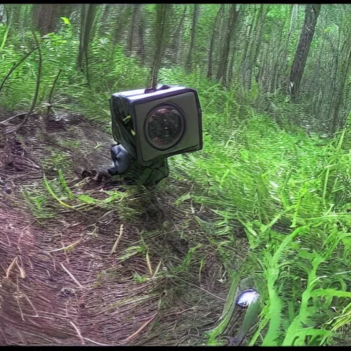 Image similar to trail cam footage of SpongeBob squarepants