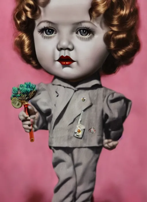 Image similar to shirley temple as a mark ryden doll, detailed digital art, trending on Artstation