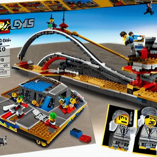 Prompt: tony hawk's pro skater lego set