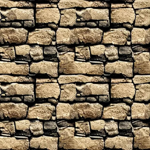 Prompt: seamless texture of a stone wall