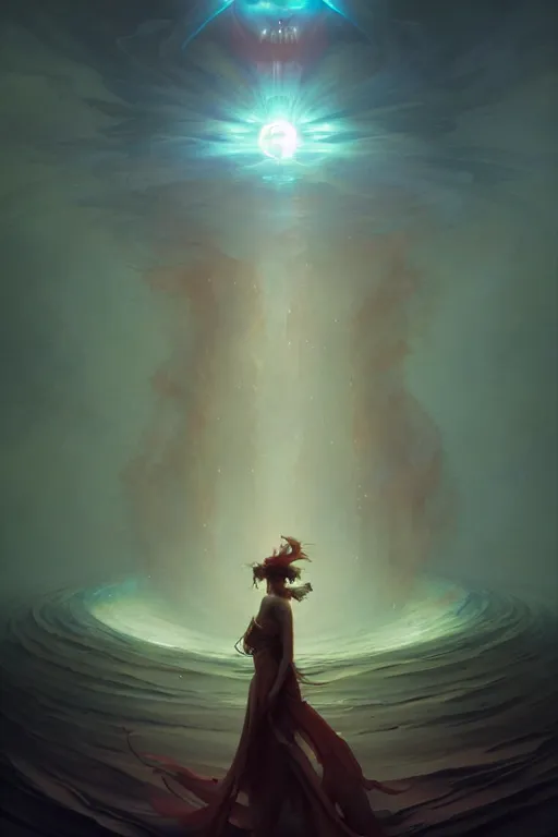 Prompt: the sun dancer, atmospheric, ambient, lighting refraction, volumetric lighting, highly detailed, digital art, peter mohrbacher and greg rutkowski