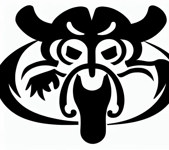 Prompt: angry energetic dynamic wooly mammoth!!! sports logo!!! black and white logo inspiration