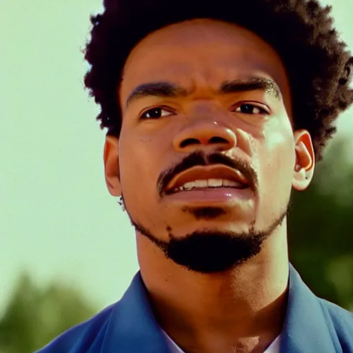 Prompt: a cinematic film still of Chance The Rapper starring in Blue Streak (1999), shallow depth of field