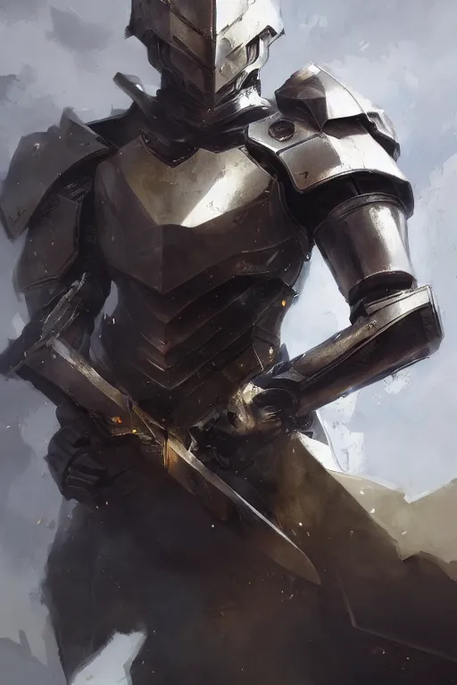 Prompt: epic very attractive beautiful altria pendragon saber fate stay night, portrait in armour made out of strongest metal gear by greg rutkowski and craig mullins