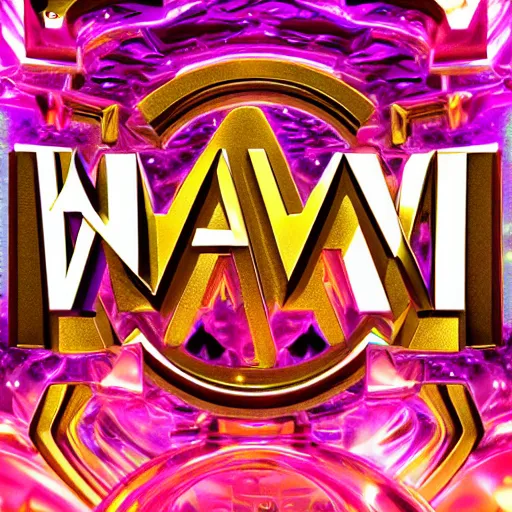 Image similar to a and w vaporwave logo, digital art, cosmic, 3 d high definition, trending on art station, photorealistic, high resolution, 8 k, octane, hyper detailed, insane details, intricate, elite, ornate, elegant trend, highly detailed and intricate, sharp focus, photography, unreal engine