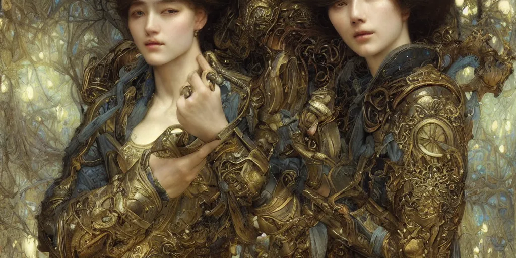 Prompt: masterpiece veracious pertinence, by Edgar Maxence and Ross Tran and Michael Whelan artistic, intricate drawing, realistic fantasy, baroque gothic oil painting, extremely detailed and beautiful aesthetic face, establishing shot, 8k resolution, dramatic lighting,