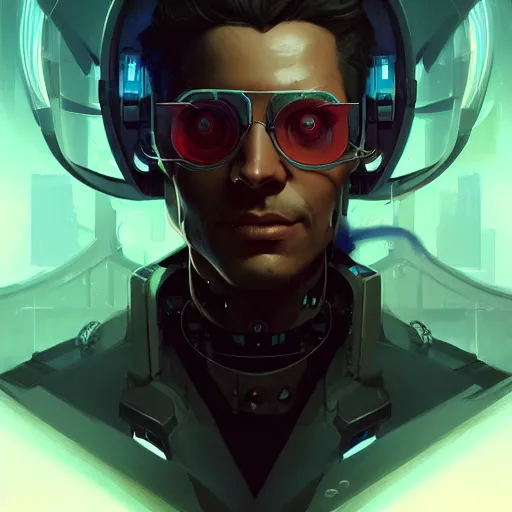 Image similar to a portrait of a handsome cybernetic noir detective, cyberpunk concept art by pete mohrbacher and wlop and artgerm and josan gonzales, digital art, highly detailed, intricate, sci-fi, sharp focus, Trending on Artstation HQ, deviantart, unreal engine 5, 4K UHD image