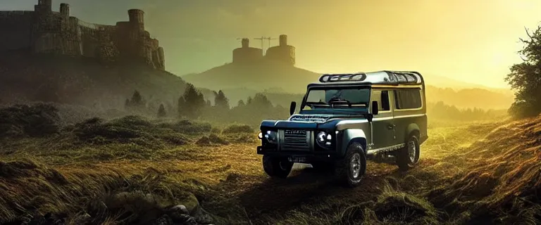 Land Rover Defender 110 (1985), an epic fantasy, | Stable Diffusion ...
