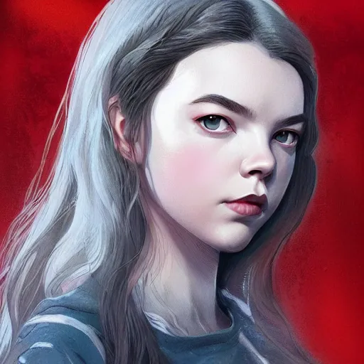 Image similar to portrait of anya taylor joy, smooth, sharp focus, graphic novel, art by artgerm and greg rutkowski and pepe larraz,