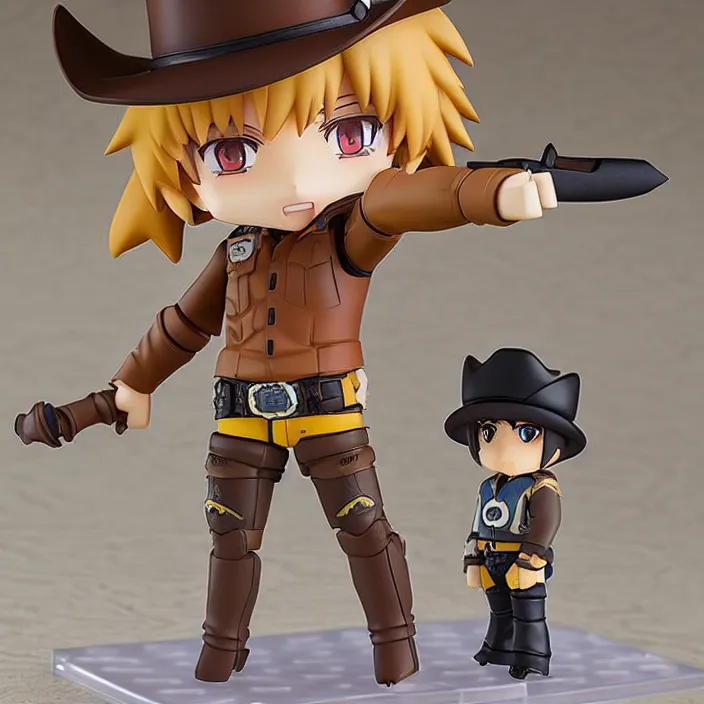 Image similar to cowboy, an anime nendoroid of a cowboy, figurine, detailed product photo