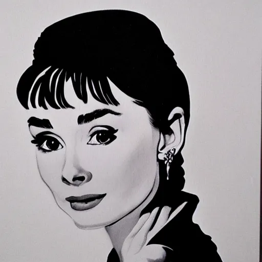 Image similar to audrey hepburn art by hans rottenhammer