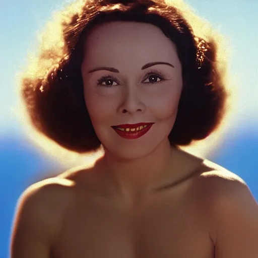 Prompt: natural 8 k close up shot of dolores del rio with freckles, natural skin and beauty spots in a 2 0 0 5 romantic comedy by sam mendes. she stands and looks on the horizon with winds moving her hair. fuzzy blue sky in the background. no make - up, no lipstick, small details, wrinkles, natural lighting, 8 5 mm lenses, sharp focus