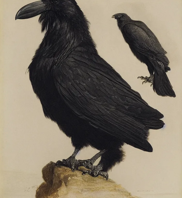 Prompt: a breathtakingly stunningly beautifully highly detailed portrait of a majestic raven, by sidney cooper and rosetti and turner, 4 k