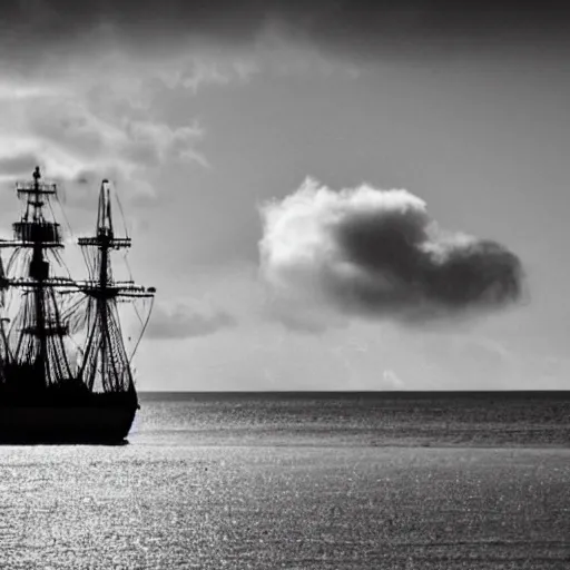 Image similar to clouds in the shape of a pirate ship