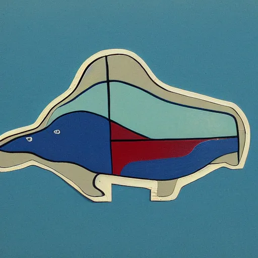 Image similar to whale in style of haida gwaii, pacific northwest, native american art, simple