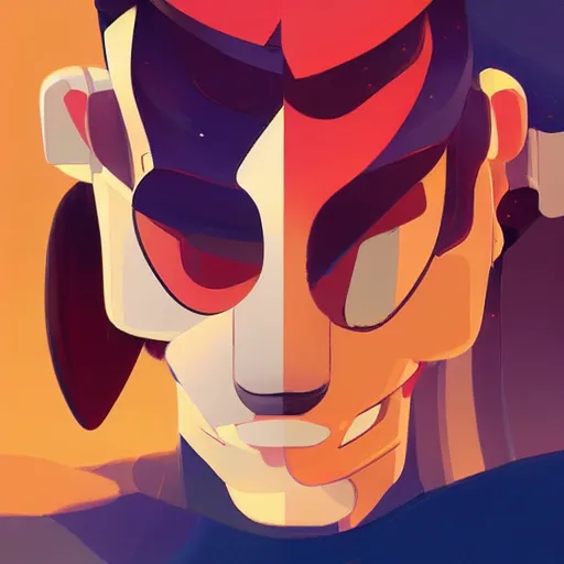 Image similar to face icon stylized minimalist space dandy, loftis, cory behance hd by jesper ejsing, by rhads, makoto shinkai and lois van baarle, ilya kuvshinov, rossdraws global illumination