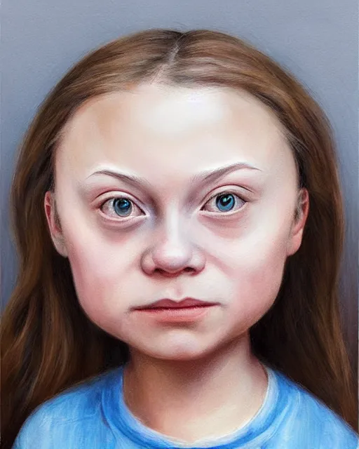 Image similar to portrait of greta thunberg painted by Nicoletta Ceccoli, detailed, award winning, digital painting, artstation, concept art, smooth, sharp focus, illustration,