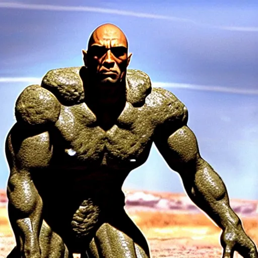 Image similar to the rock as a stone golem, soldier, still from the movie starship troopers