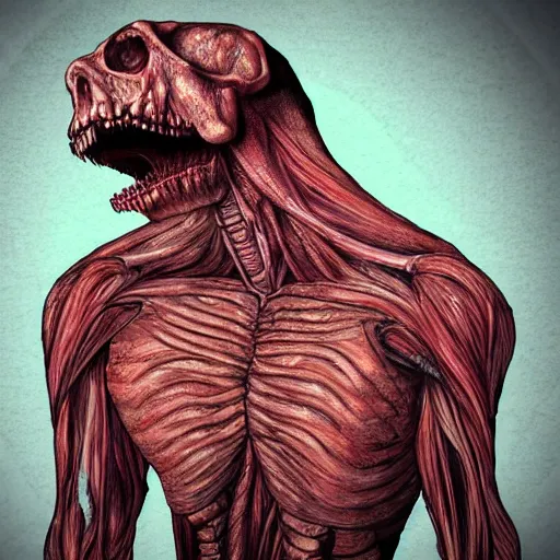 Prompt: inside the monster anatomy