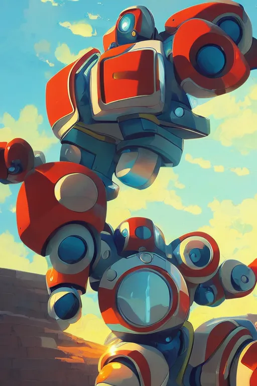 Image similar to metabots medabots medarotto medarot robot minimalist comics, behance hd by jesper ejsing, by rhads, makoto shinkai and lois van baarle, ilya kuvshinov, rossdraws global illumination ray tracing hdr radiating a glowing aura