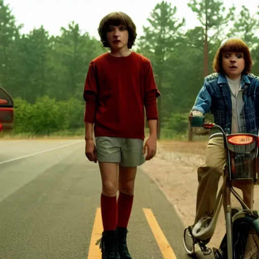 Image similar to stranger things set in 2002, HD, high quality, highly detailed